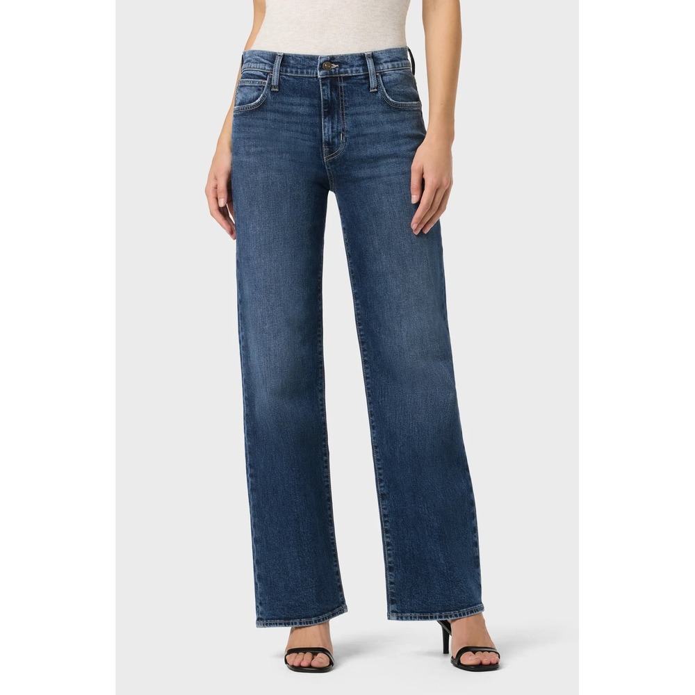 Hudson Rosalie High Rise Wed Leg Jeans Size 25 Distressed Hem